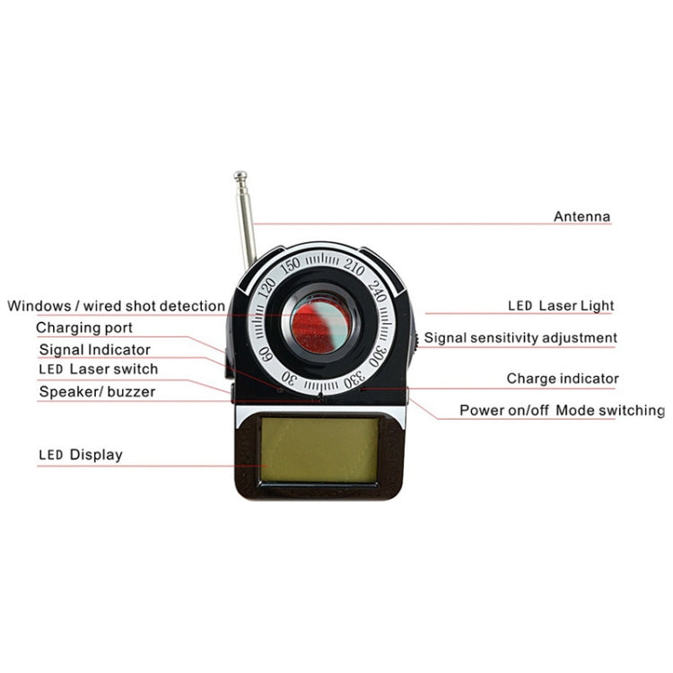 CC-309 Full Band Detector with LED Screen Display, Detection Frequency Range: 1MHz-6500MHz, CC-309 CC-309 Full Band Detector with LED Screen Display, Detection Frequency Range: 1MHz-6500MHz, CC-309